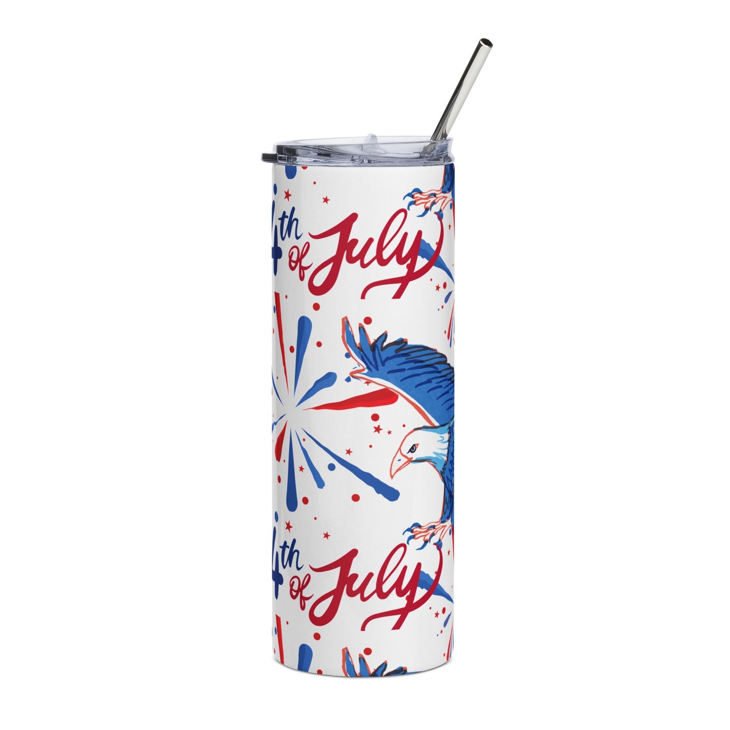 Patriotic Stainless Steel Tumbler - 4th of July Travel Cup, π¦